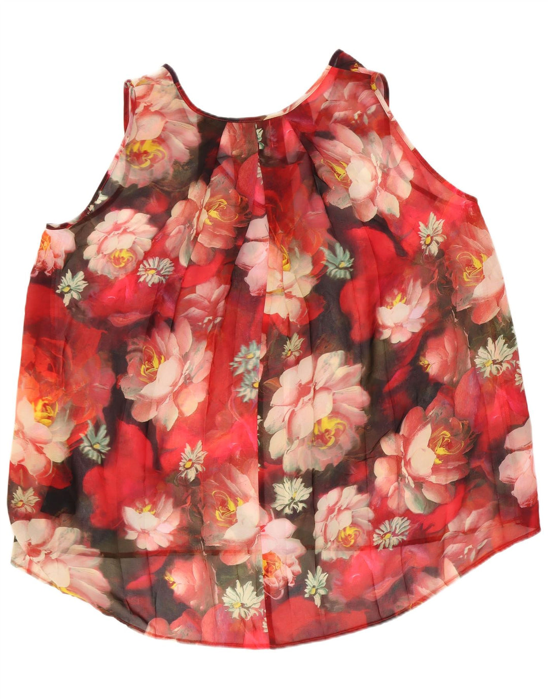 Ted Baker Haut Chemisier Femme UK 44 Grand Rouge Floral Polyester