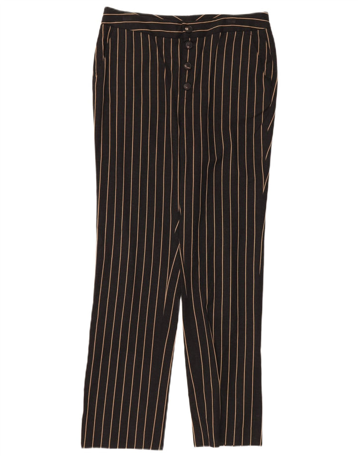 MASSIMO DUTTI Pantalon Chino Taille Haute Femme EU 38 Small W28 L28 Noir