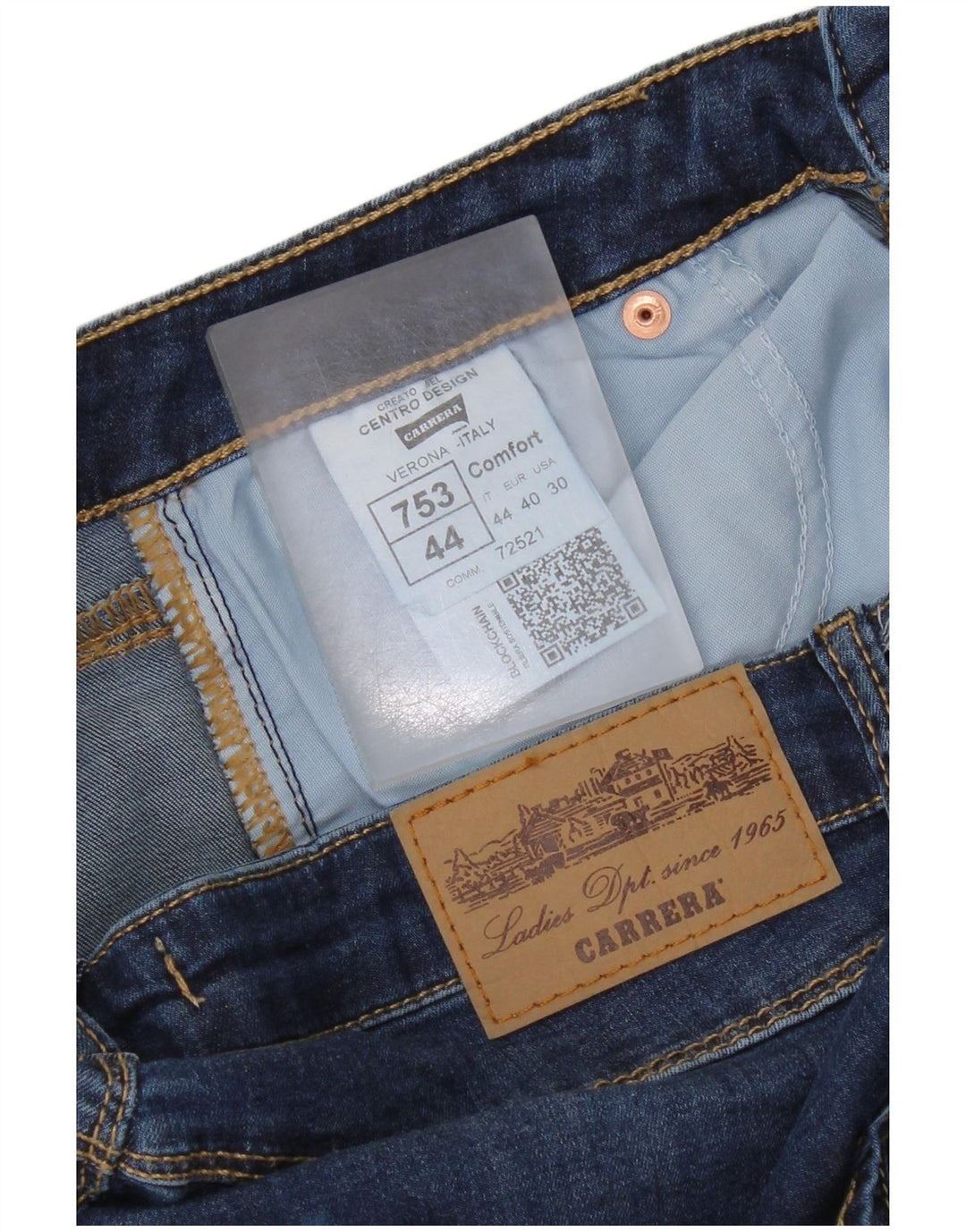 Carrera Femme VERONA Slim Jeans IT 44 Medium W30 L34 Bleu Marine Coton