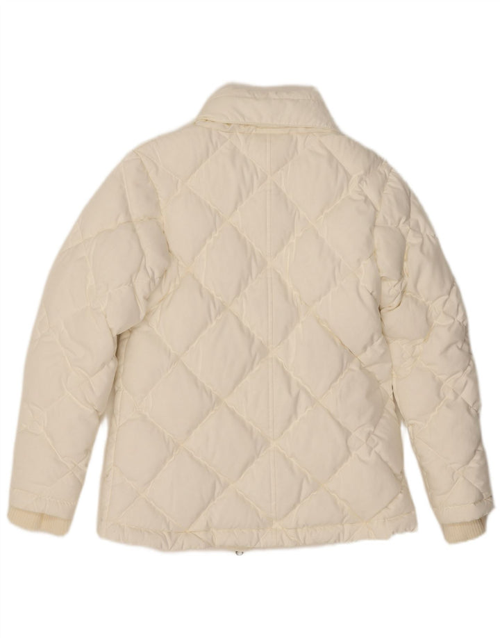 NIKE Veste rembourrée à capuche pour femme UK 10/12 Polyester blanc moyen