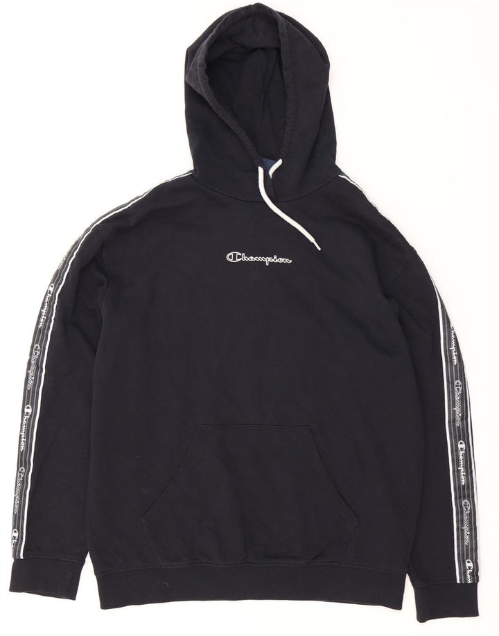 Champion Pull à Capuche Graphique Homme Noir Moyen