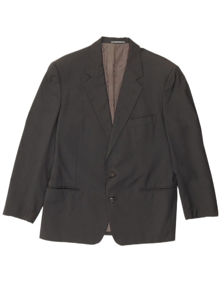 Trussardi Veste Blazer 2 Boutons Homme IT 52 XL Gris Laine Vierge