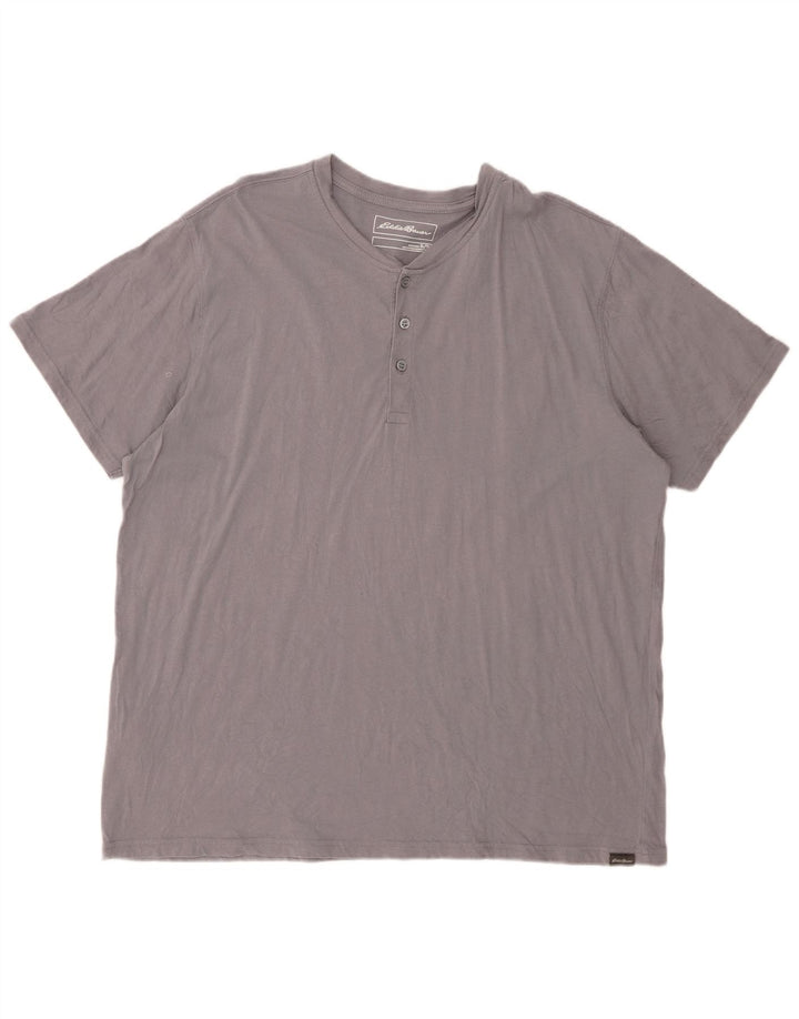 EDDIE BAUER T-Shirt Homme Top XL Gris Coton