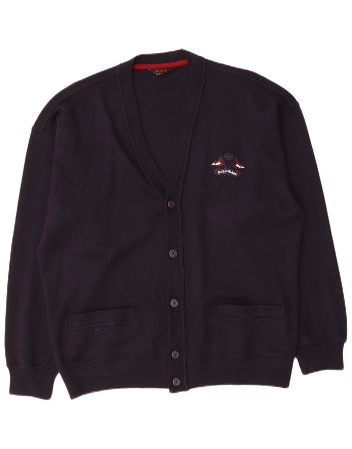 Paul & Shark Cardigan Homme Pull Large Bleu Marine Laine