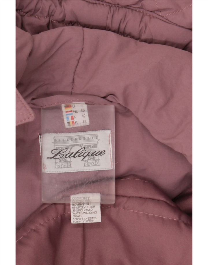 VINTAGE Femme Coupe-vent à capuche Manteau EU 42 Grand Polyester Violet