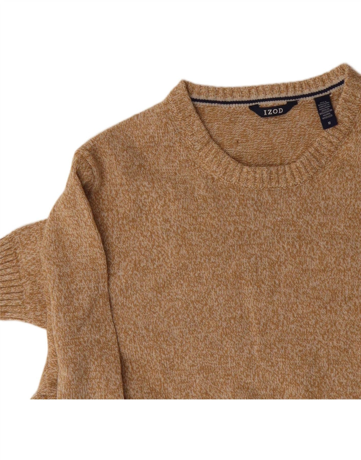 IZOD Mens Crew Neck Jumper Sweater Medium Beige Cotton Vintage Izod and Second-Hand Izod from Messina Hembry 