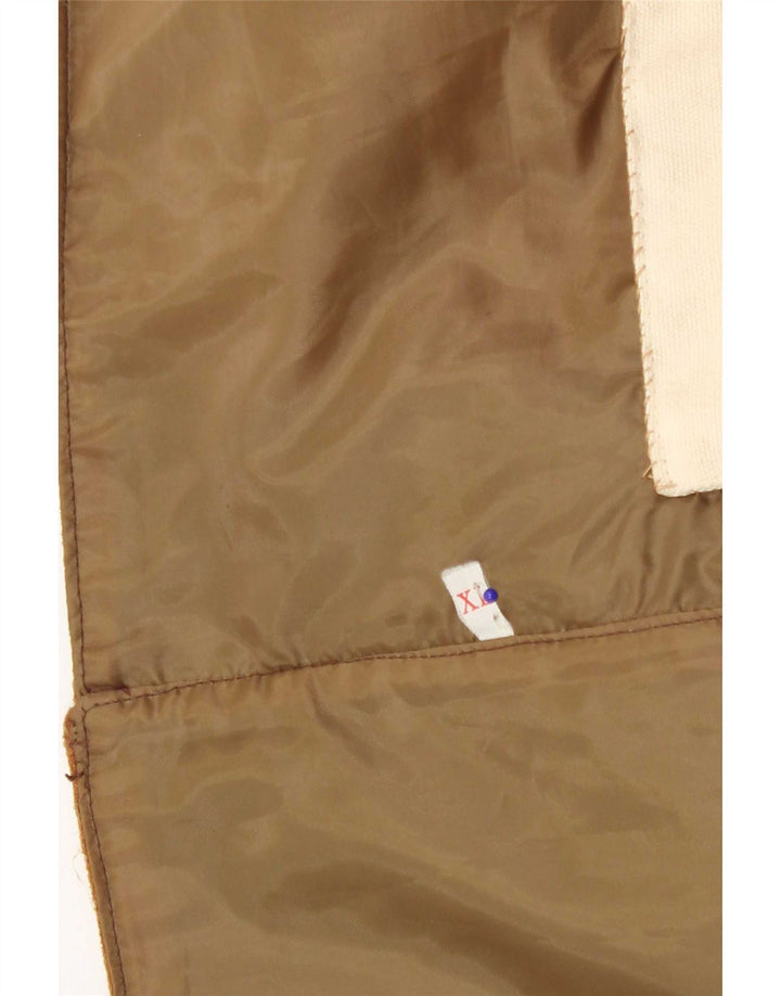 gilet en daim homme vintage XL Marron