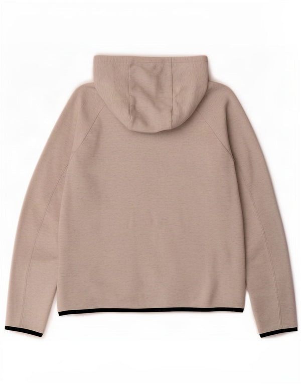 Nike Pull à capuche zippé pour homme Petit coton moucheté gris