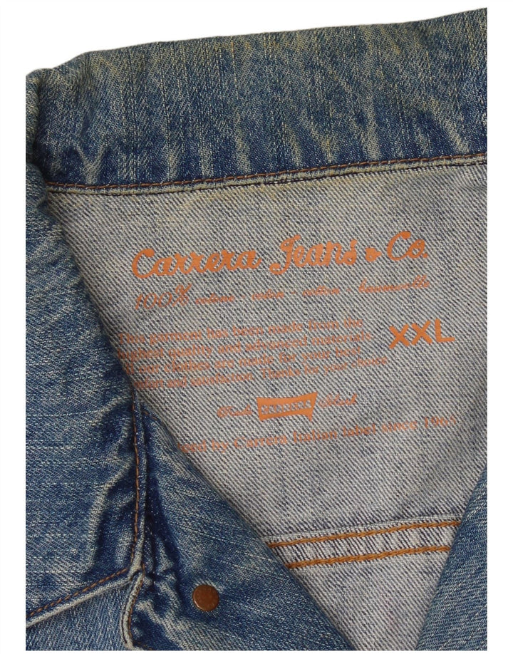 Carrera Veste en Jean Homme UK 44 2XL Bleu Coton