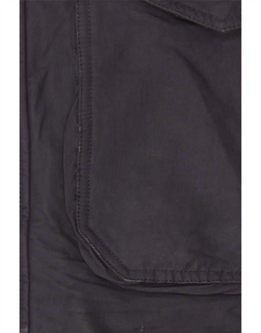 Zara Manteau matelassé à capuche pour homme UK 38 Bleu marine moyen Polyester