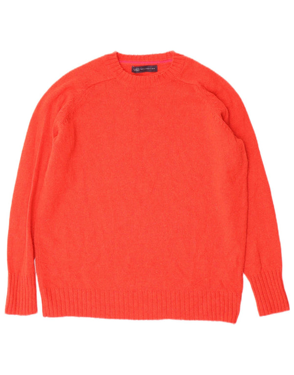 Marks & Spencer Pull à col rond pour femme UK 14 Laine orange moyen