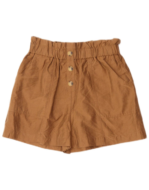 Zara Short décontracté taille haute pour femme Medium W28 Marron Lyocell