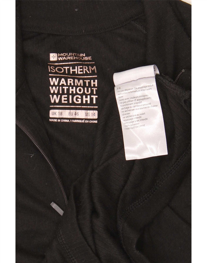 Mountain Warehouse Haut de survêtement à col zippé pour femme UK 18 XL Noir