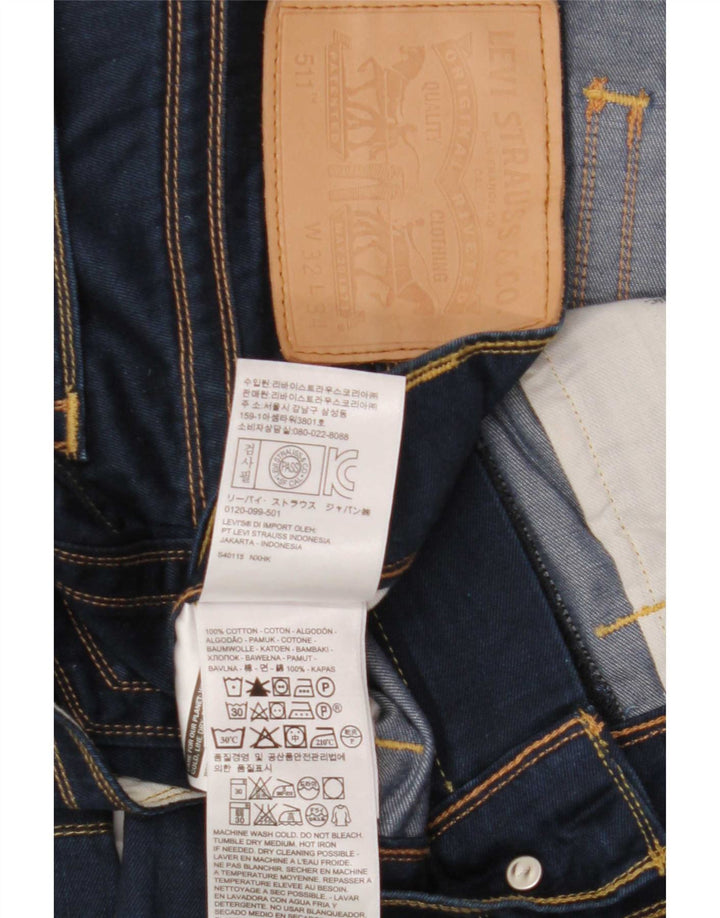 Levi's Jean Slim 511 Homme W32 L34 Bleu Marine Coton