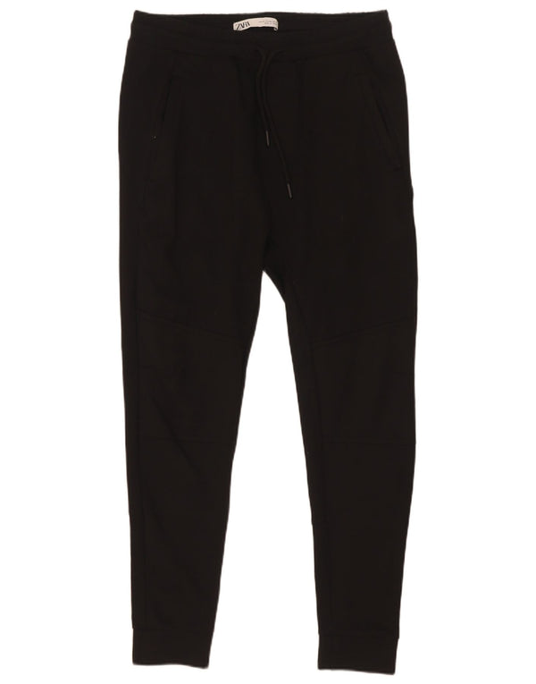 Pantalon De Survêtement Zara Homme Pantalon De Jogging Noir Moyen Polyester
