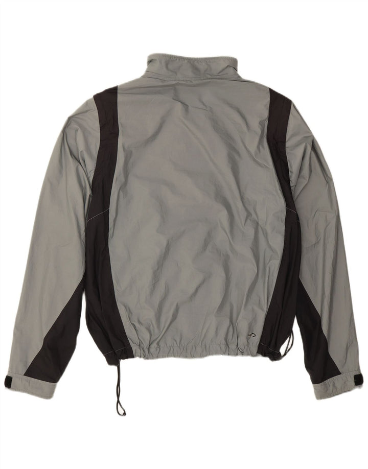Adidas Veste de pluie pour homme UK 40 Large Gris Colorblock Polyester