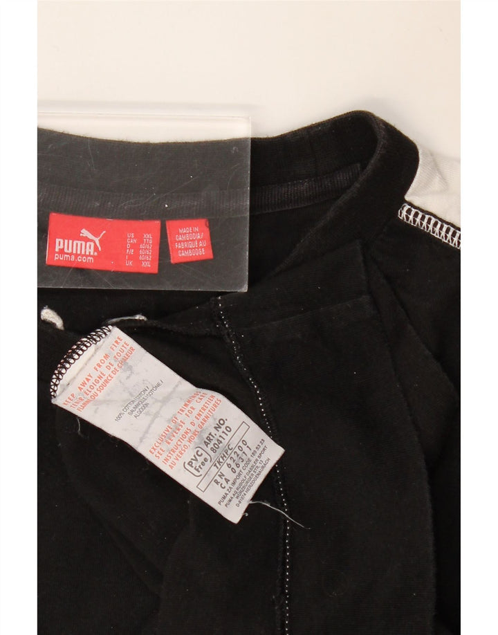 PUMA T-shirt graphique pour homme 2XL en coton color block noir