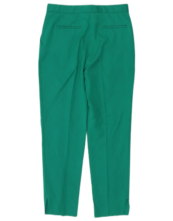 Topshop Pantalon Chino Slim Femme UK 8 Small W28 L27 Vert Polyester