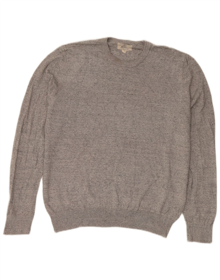Marks & Spencer Pull à col rond pour homme en coton moucheté gris grand