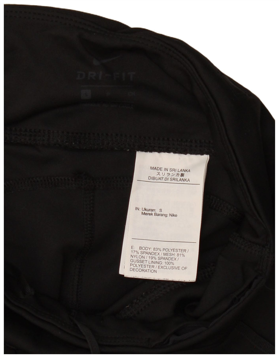 Legging Nike Dri Fit pour femme UK 8 Small Noir Polyester