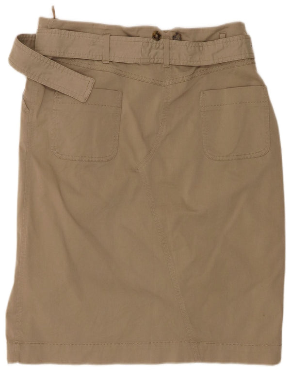 Max Mara Jupe droite week-end pour femme UK 14 Large W34 Coton kaki