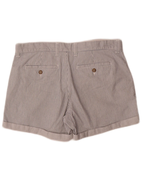 Gap Short chino Girlfriend pour femme UK 14 Large W34 Blanc en coton à fines rayures