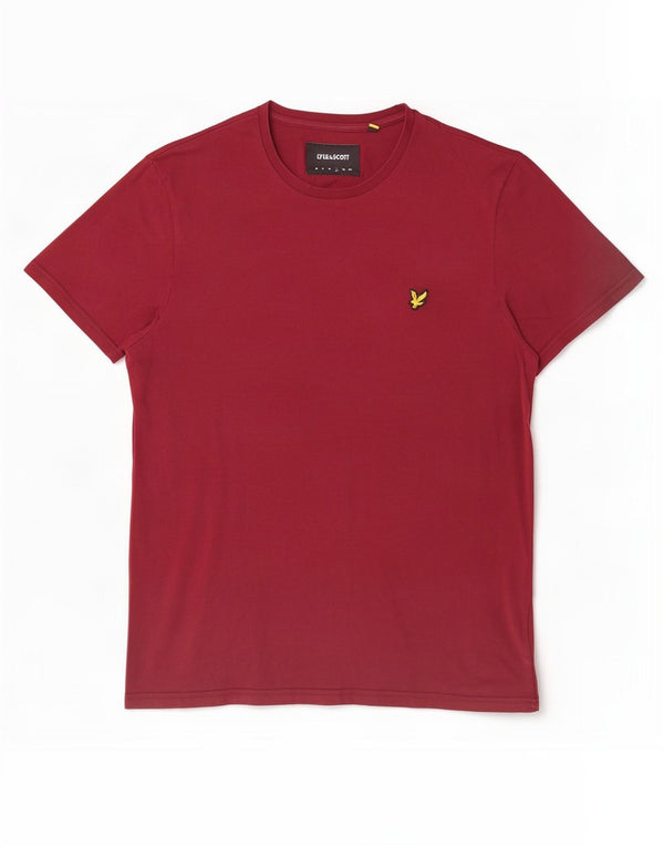 Lyle & Scott T-Shirt Homme Haut Large Coton Bordeaux