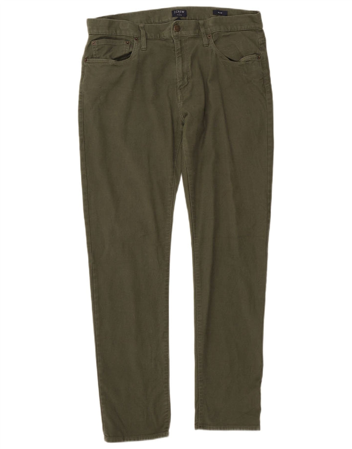J. Crew Pantalon décontracté Flex Slim Fit W33 L32 en coton kaki pour homme