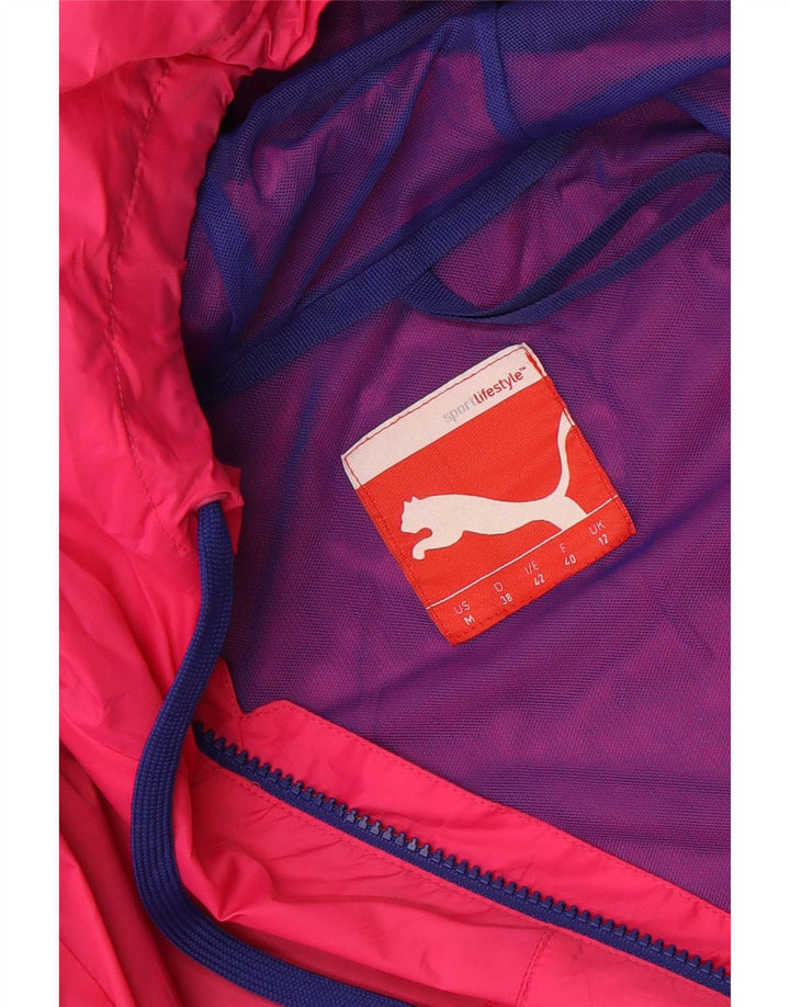 Puma Veste de pluie à capuche pour femme UK 12 Rose moyen