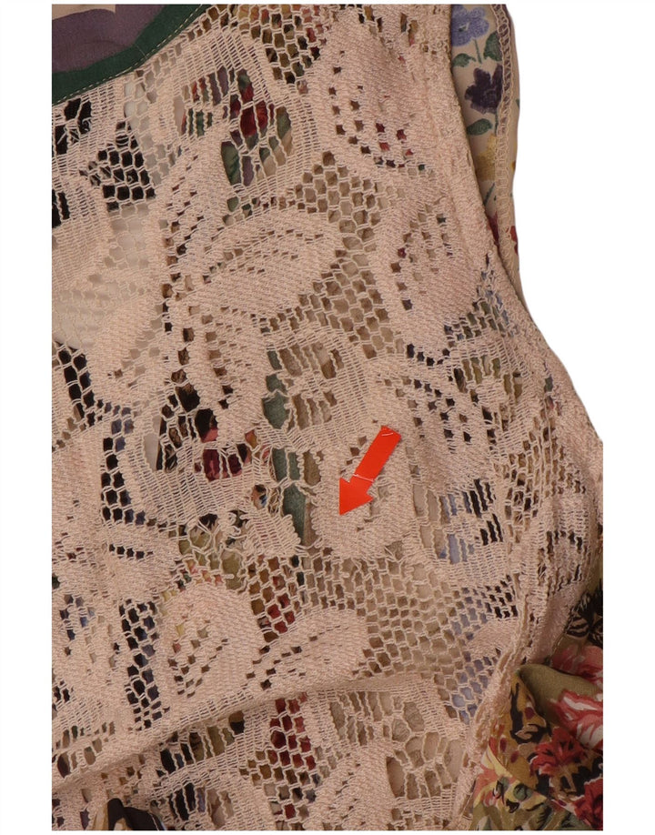 MASTRO MODA Robe chemise pour femme UK 12 Medium Multicolore Floral