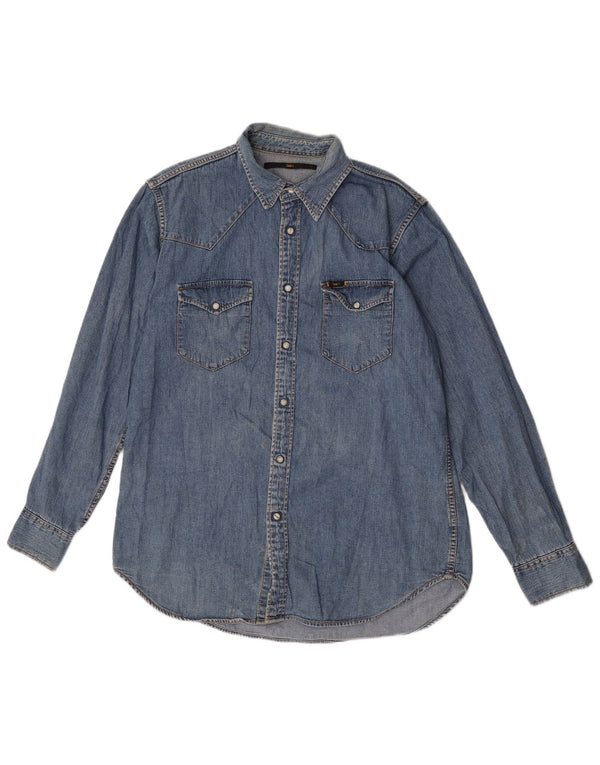 Lee Chemise en Jean Homme Large Bleu Coton