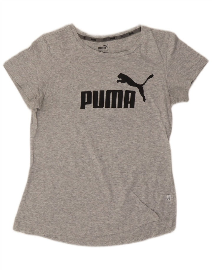 PUMA T-shirt graphique pour femme UK 12 Gris moyen moucheté