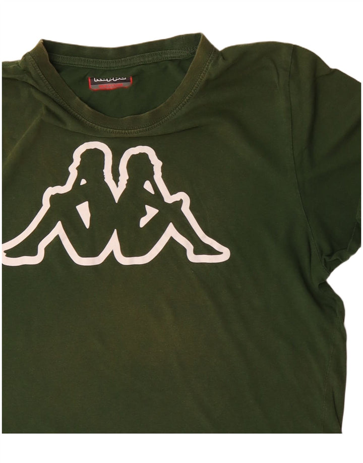 Kappa T-Shirt Graphique Homme Vert Moyen Coton