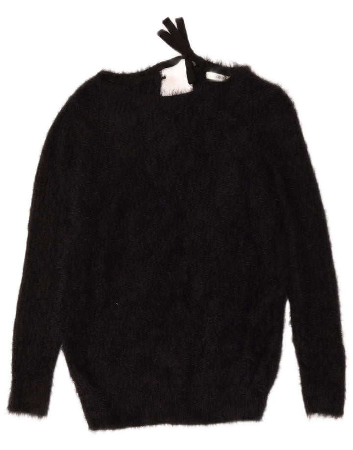 Oasis Pull col bateau pour femme UK 10 Small Noir Polyamide