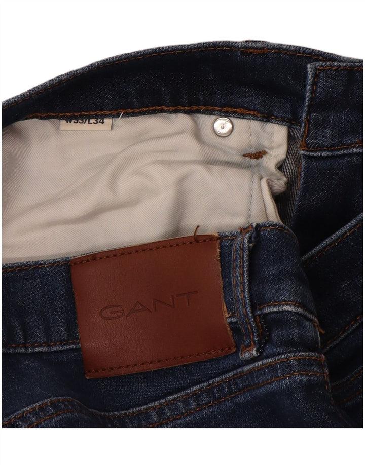 Gant Jean Slim Homme W33 L32 Bleu Coton