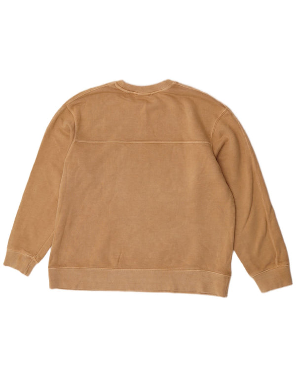 Zara Sweat-shirt surdimensionné pour femme UK 14 en coton beige moyen