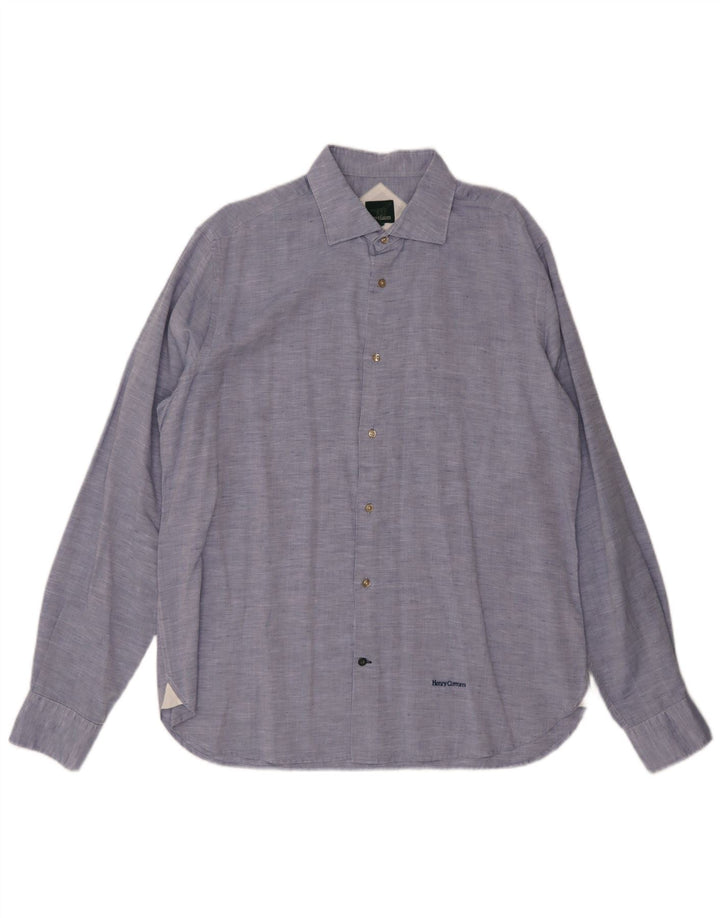 Henry Cottons Chemise Homme Taille 43 Grand Coton Bleu
