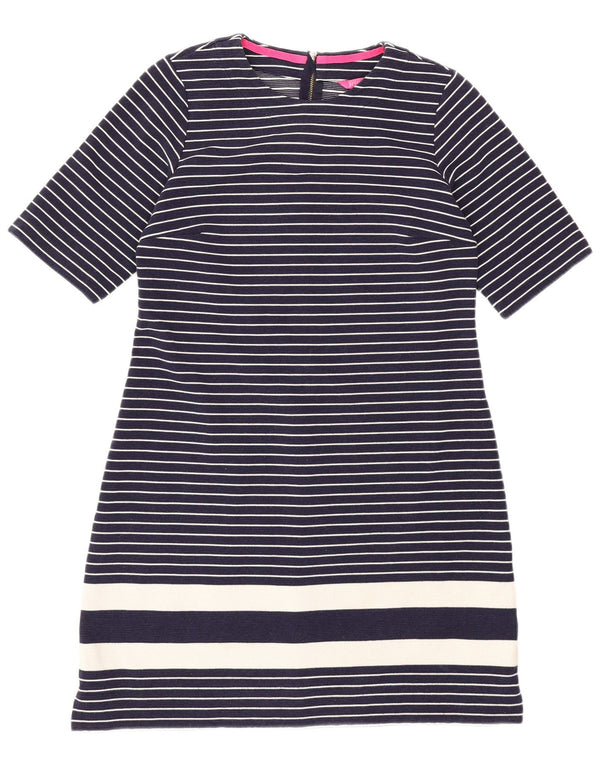 Joules Robe T-Shirt Femme UK 12 Moyen Bleu Marine Rayé Nautique