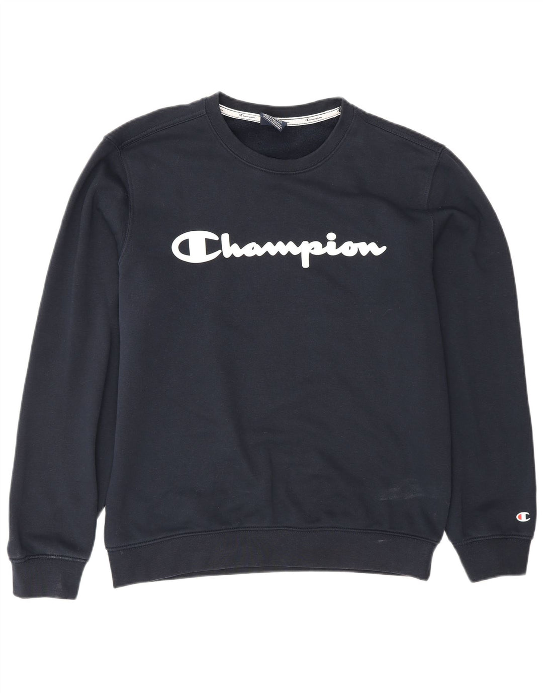 Champion Sweat-Shirt Graphique Homme Bleu Marine Moyen Coton