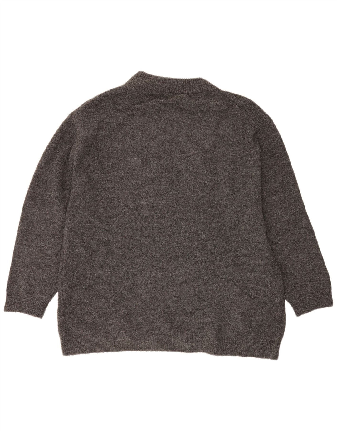 Zara Pull surdimensionné à col rond pour femme UK 14 Gris moyen