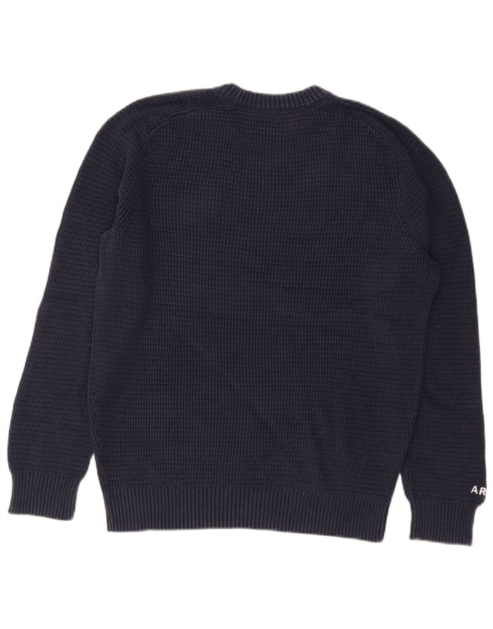 L.L.Bean Pull à col rond pour homme en coton bleu marine