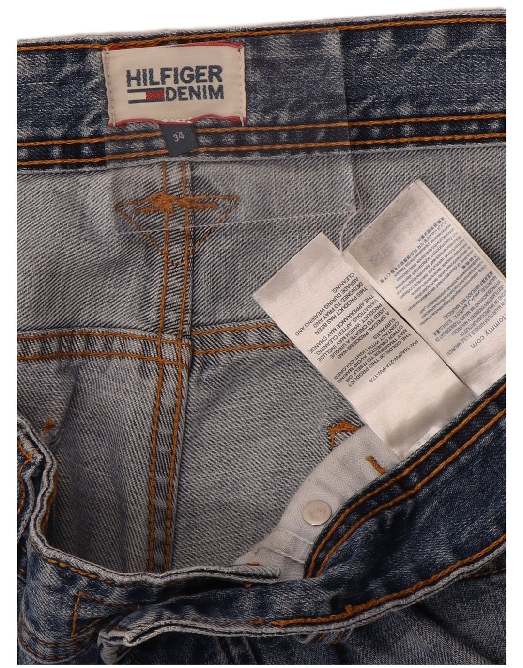 TOMMY HILFIGER Short en Jean Homme W34 Grand Bleu Coton