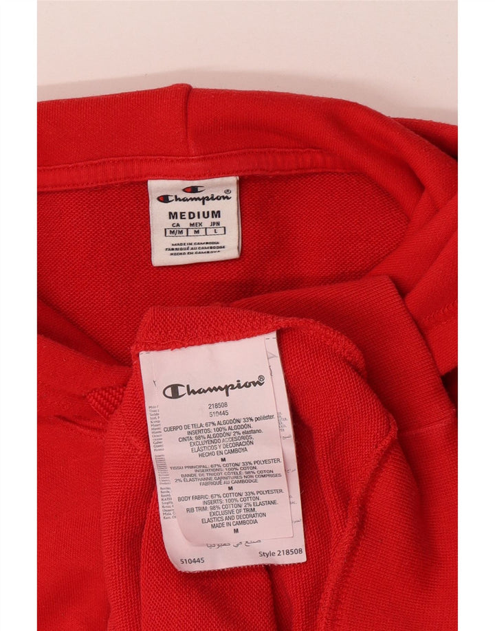 Champion Pull à Capuche Graphique Homme Rouge Moyen Coton
