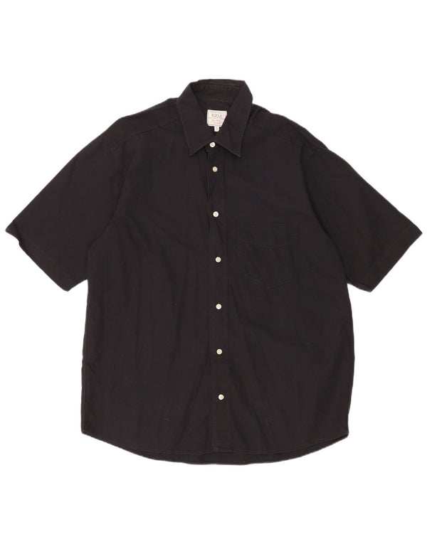 Rifle Chemise à manches courtes pour hommes Grand coton noir