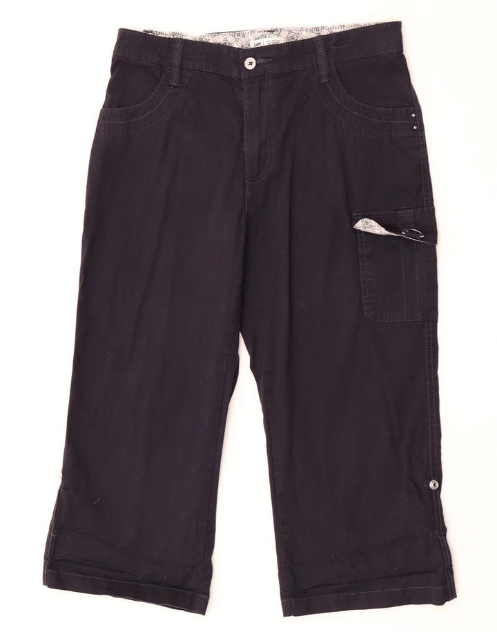 Lee Pantalon Capri Cargo Femme US 8 Medium W30 L20 Bleu Marine Coton