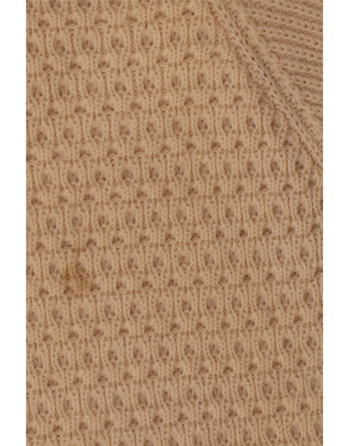 vintage Mens Boat Neck Jumper Pull Grande Laine Beige