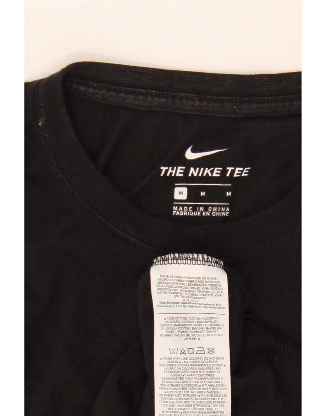 Nike T-Shirt Homme Noir Moyen Coton