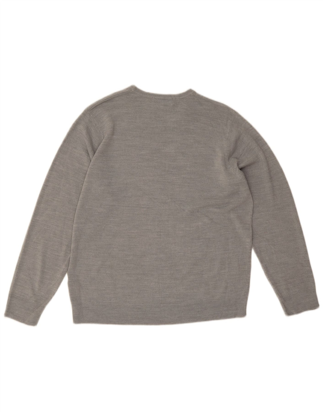 Marks & Spencer Pull à col rond pour homme, grand, gris, acrylique
