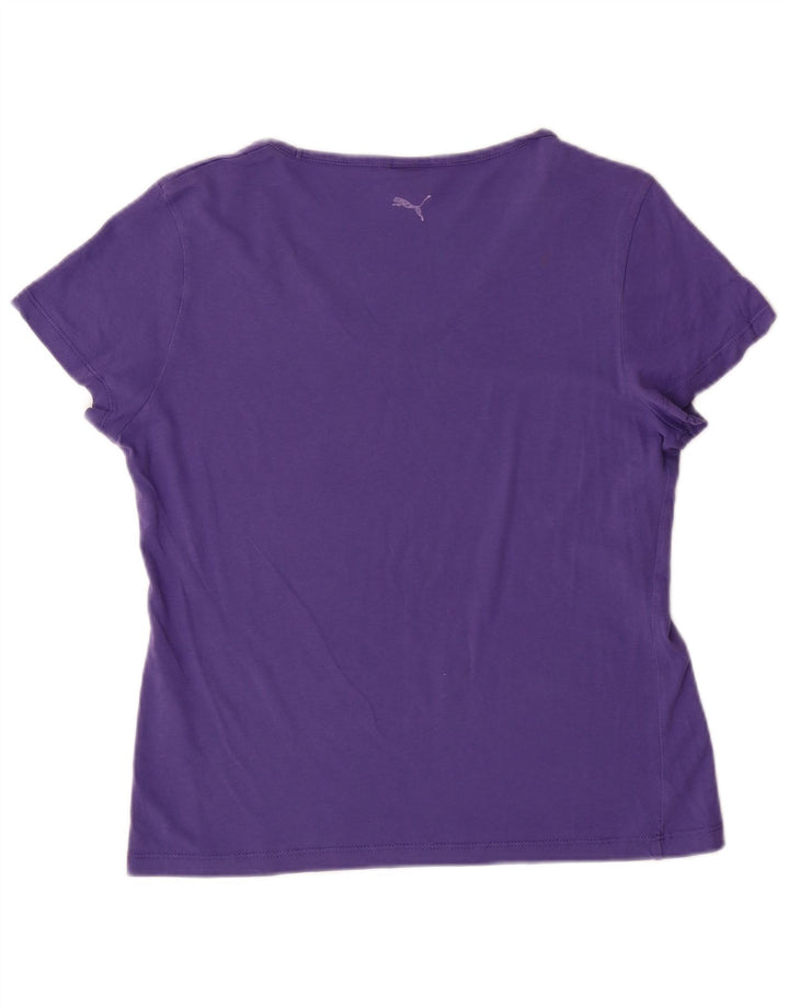 PUMA T-shirt graphique pour femme UK 14 Violet moyen