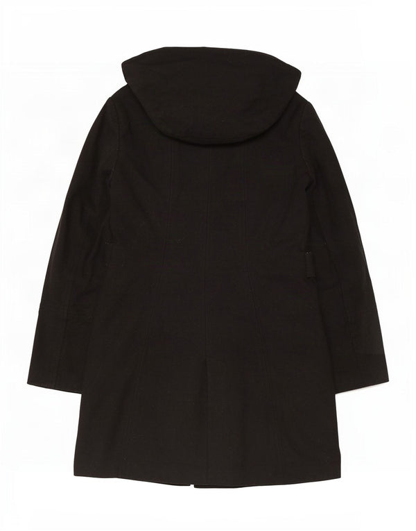 Zara Manteau coupe-vent à capuche pour femme UK 18 XL Noir Polyester
